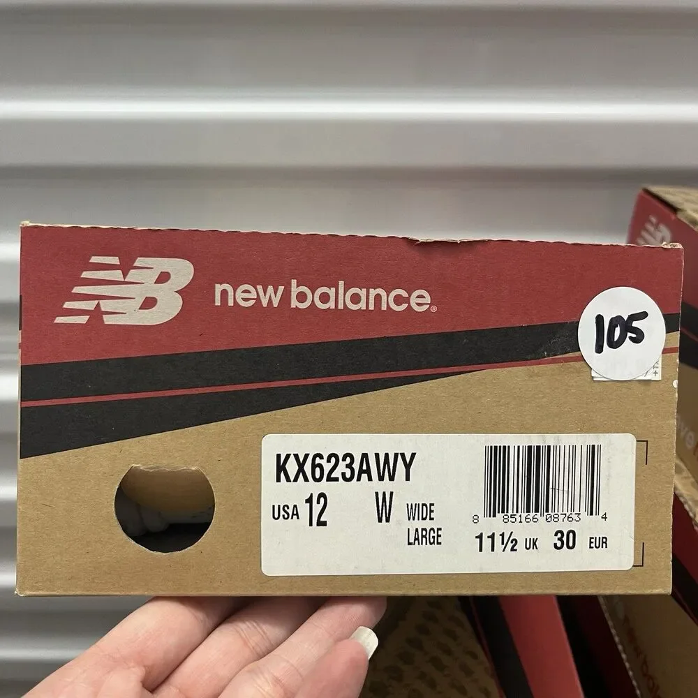 New Balance Little Kid White 623 Uniform Sneaker Shoes SZ 12 W